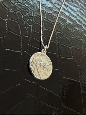 Others Follow Silver Los Angeles Medallion Necklace